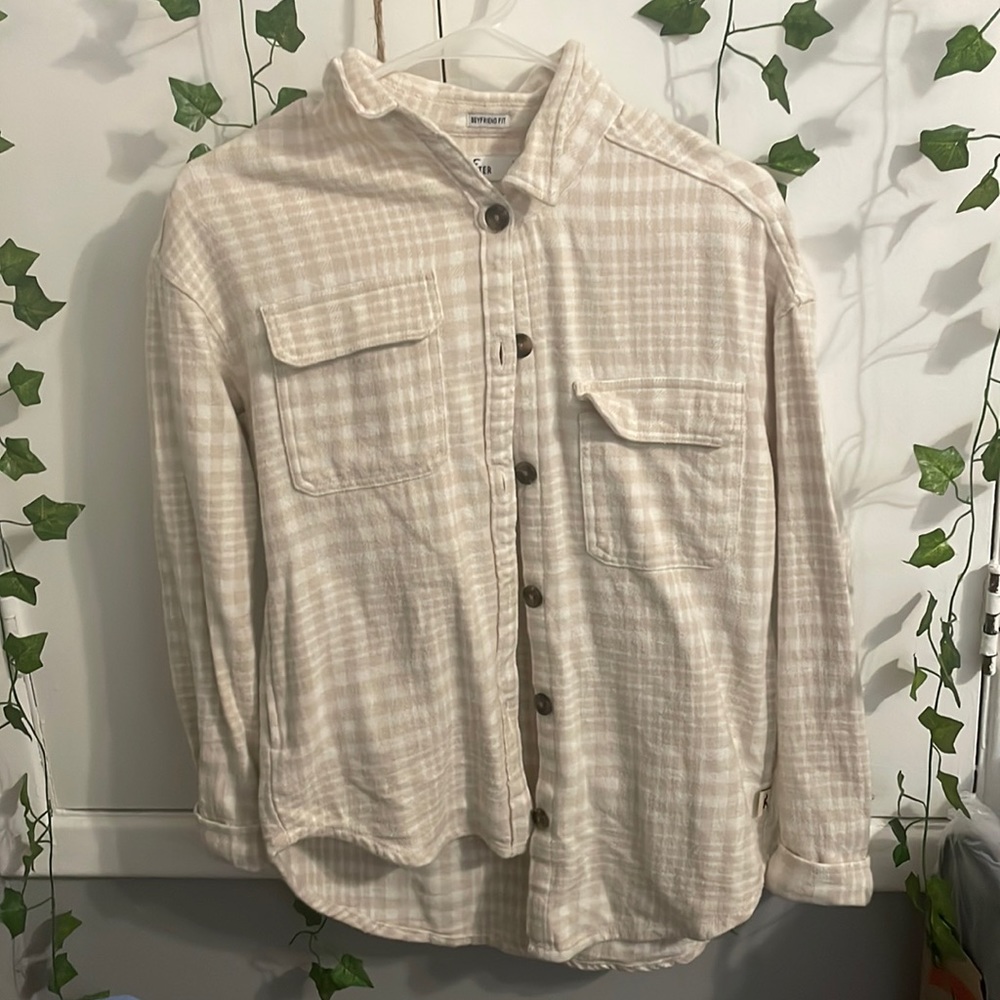 Hollister Brand Boyfriend Fit XS Flannel Cardigan